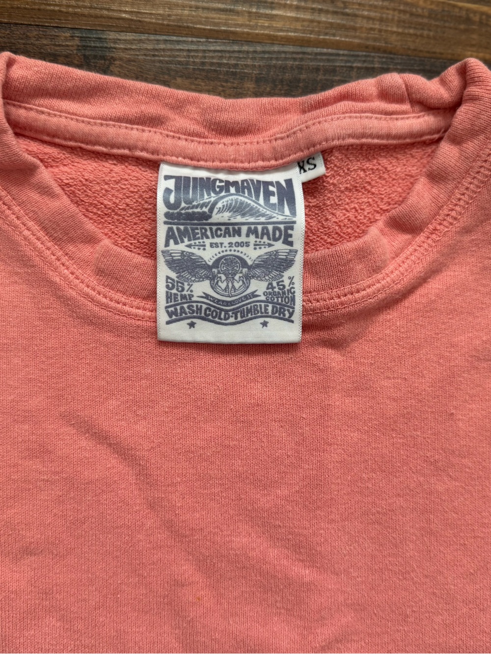 Jungmaven Coral Crewneck Sweatshirt 55% hemp 45% organic cotton